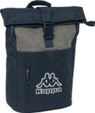 3586 Kappa Dark Navy rugzak met klep voor laptops van 39,6 cm (15,6 inch), ideaal voor verschillende leeftijden, comfortabel en veelzijdig, kwaliteit en duurzaamheid, 28 x 13 x 42 cm, grijs/marineblauw