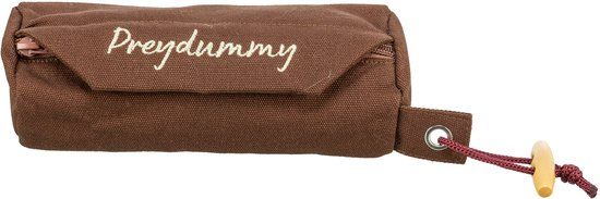 Trixie Dog Activity Preydummy - Bruin met rode lus - ø 7 × 18 cm
