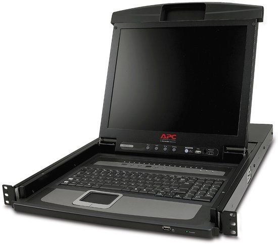 APC 17i Rack LCD Console met Geïntegreerde 16-poorts Analoge KVM Switch