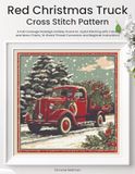Red Christmas Truck Cross Stitch Pattern