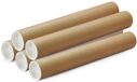 Merkloos Poster koker - 5x - 540 x 50 mm - bruin - karton - met witte deksel