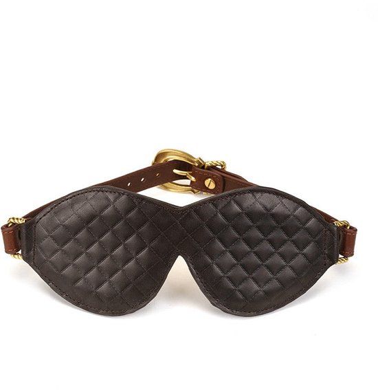 Liebe Seele The Equestrian Leather Blindfold Leren Blinddoek Bruin Leer