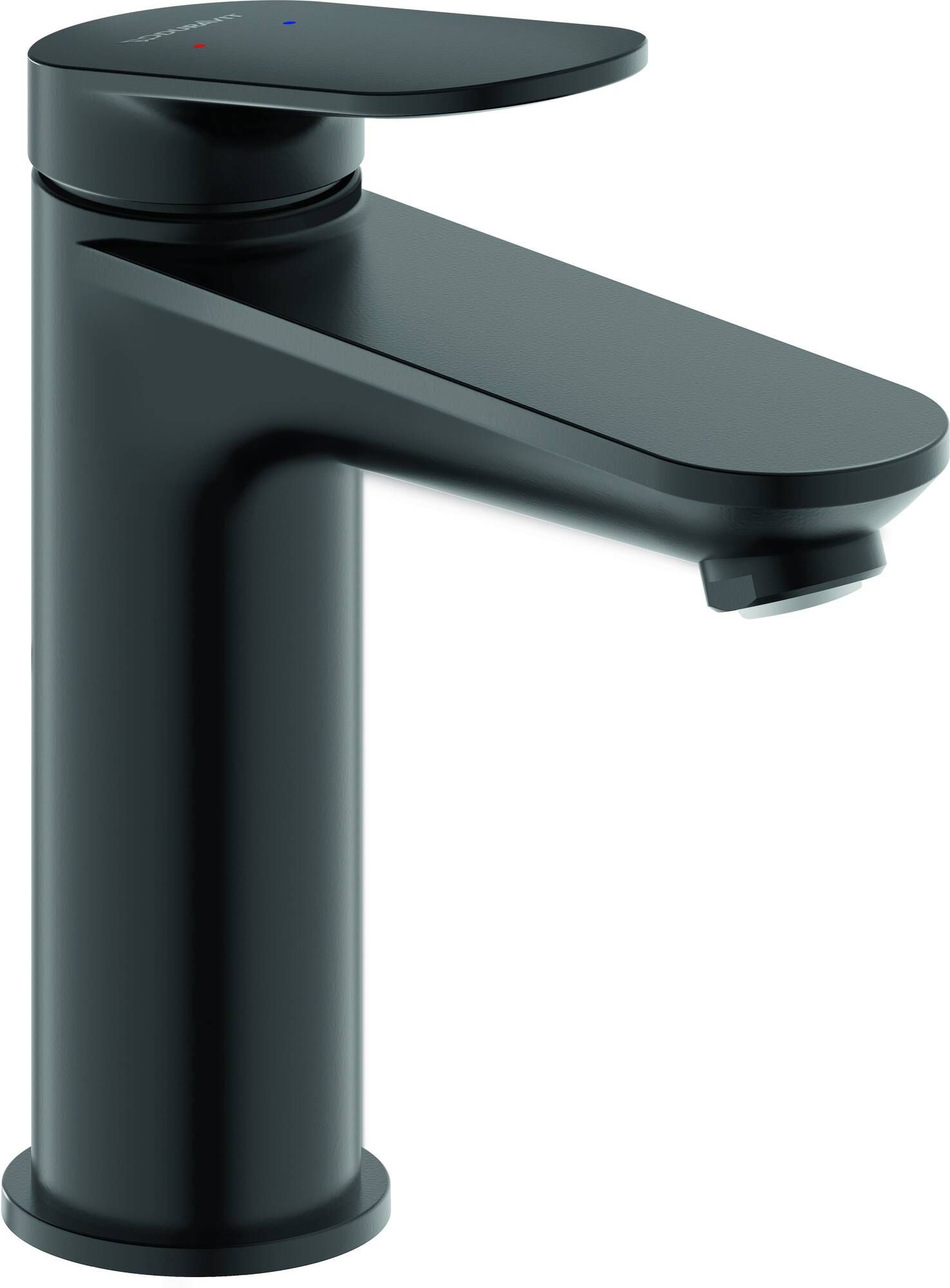 Duravit Wave Wastafelmengkraan - m-size - eengreeps - zwart mat