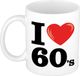 Bellatio Decorations I Love 60's mok - 300 ml - koffie beker - theemok - jaren 60 cadeau mok - Sixties liefhebber