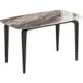 Icecat Table À Manger Rectangulaire 4 Personnes 130x70x75 Cm, Table De Cuisine En Pierre Frittée Marron, Plateau Robuste Pour Salle À Manger