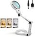 Loupe LED avec support, grossissement 4x/1,7x, 18 LED, connexion USB, pliable