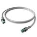 Sacon DualBoot PushPull netwerkkabel Grijs 2 m Cat6a S/FTP (S-STP) Plat
