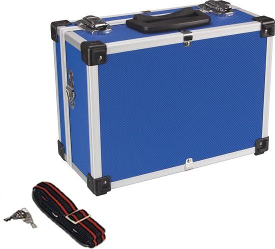Perel Aluminium Gereedschapskoffer - 320 x 230 x 155 mm - Blauw