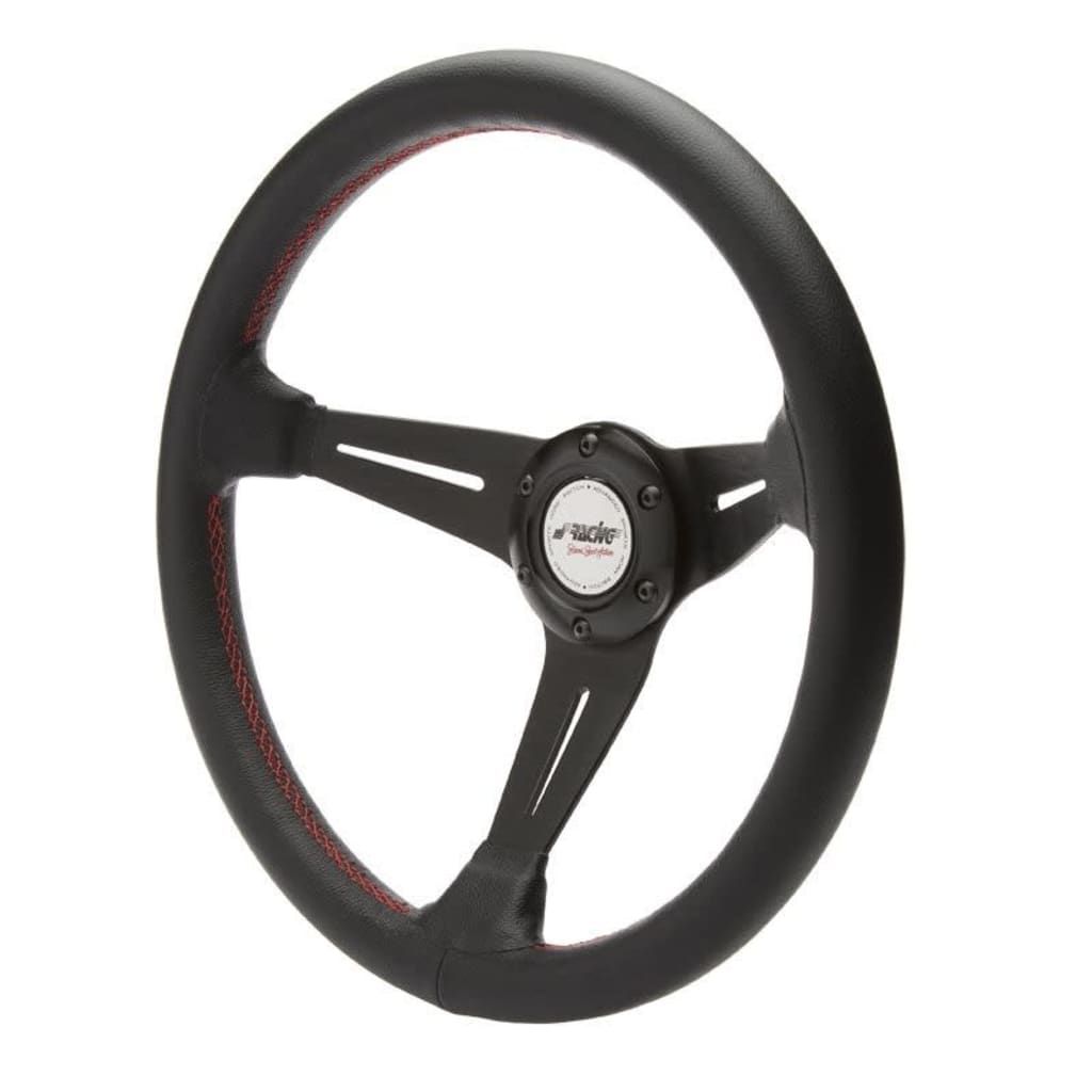 Simoni Racing sportstuur Class Ø35 cm aluminium/leer zwart