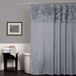 Lush Decor Lillian Douchegordijn | gestructureerd glinsterend cirkeldesign, badkamer, 183 x 183 cm, grijs