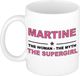 Bellatio Decorations naam cadeau mok - Martine - Woman Myth Supergirl - koffiemok - 300 ml - collega - moederdag