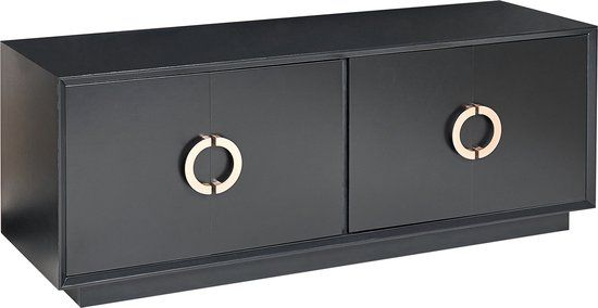 Beliani OXNARD Sideboard - Zwart - MDF - Design Dressoir