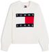 Tommy Jeans Trui Tjw Flag Sweater Ext Dw0dw23450 Ybh Off White Dames Maat - L