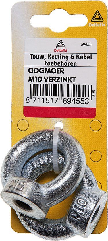 Deltafix Oogmoer Ringmoer Verzinkt M10 2 Stuks