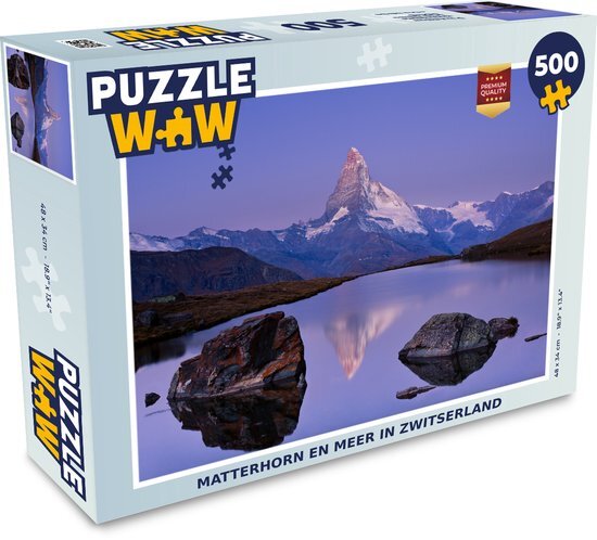 MuchoWow Puzzel Matterhorn en meer in Zwitserland - Legpuzzel - Puzzel 500 stukjes