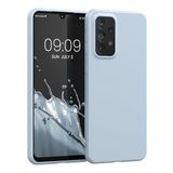 kwmobile Hoes compatibel met Samsung Galaxy A33 5G hoes - Zachte siliconen telefoonhoes - Mat lichtblauw