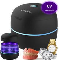 Zuivera Nettoyeur à ultrasons - Nettoyeur de prothèse dentaire pour appareil dentaire - Nettoyeur de gouttière - Nettoyeur de bijoux - 200ML - Nettoyeur à ultrasons