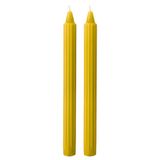 Cereria di Giorgio Risthò Dorische kaarsen voor kandelaars, was, mosterd, 2,2 x 25 cm