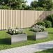 Maison Exclusive - Deux pots de jardin argentés, dimensions : 80 x 80 x 40 cm