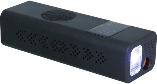 Carpoint Mobiele Compressor - Powerbank - Zaklamp - Compact en krachtig - Duidelijk leesbare display - 11.1V/60W - Maximaal 120 PSI of 8.3 BAR - Incl. USB-C kabel