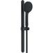 Novaservis Ferro Nostris - Set pomme de douche, barre et flexible, 3 jets, noir N99bl