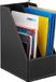 Merkloos tijdschriftenhouder - kunstleer - 2 vakken - A4-C4 - 35 x 18 x 26,5 cm - zwart