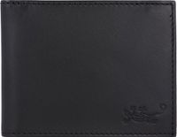 oxmox Leren portemonnee Leather RFID Protect Pocketbörse Lizard Embossed Black zwart