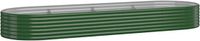 vidaXL Plantenbak - 322x100x36 cm - Gegalvaniseerd Staal - Groen