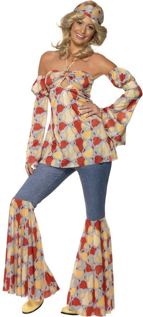 Smiffys Seventies Hippie Costume - Multicolor - Polyester - EAN: 5020570394342