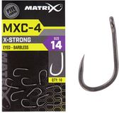 Matrix MXC-4 Barbless - Eyed (10 pcs) - Haakmaat 18 - Staal - Witvis