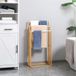 Étagère murale en bambou avec support, 3 étagères pour serviettes de bain, meuble porte-serviettes, dimensions 48 x 25,8 x 94 cm