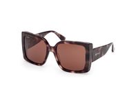 Max Mara MM0131 Zonnebril Dames Vierkant Kunststof Zwart Bruin