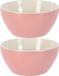 Excellent Houseware Soepkommen/schaaltjes - 2x - Acapulco - porselein - D14 x H6.5 cm - lichtroze