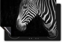 Chefcare Inductie Beschermer Zebra Kop - Zwart Wit - 89,6x51,6 cm