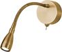 Searchlight Flexy - applique murale avec bras de lecture flexible - 7 x 29 cm - 0,8W LED inclus - laiton satiné