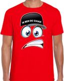 Bellatio Decorations Vrijgezellenfeest T-shirt voor heren - Ik ben de Sjaak - rood - bruiloft / trouwen L