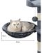 Chat Poteau griffoir hamac - 40 cm - Gris foncé - Ø 15 cm profondeur