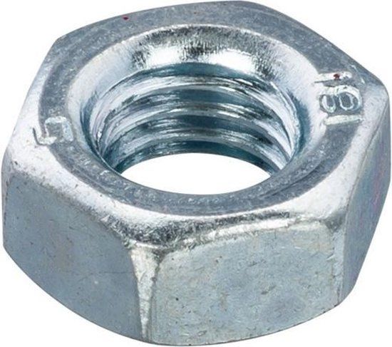 Hoenderdaal Fasteners Hoenderdaal Zeskantmoer M4 Gegalvaniseerd DIN 934 - Doos à 250 stuks