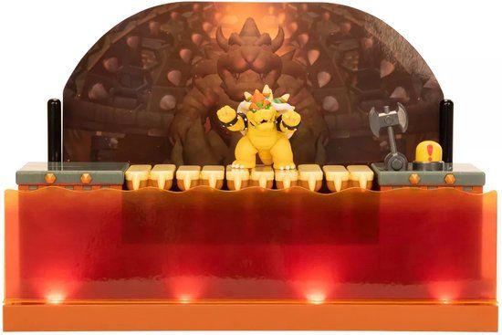 Nintendo Super Mario Deluxe Bowser Battle Playset - 6cm Action Figure Set