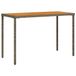 vidaXL Tuintafel met acaciahouten blad 115x54x74 cm poly rattan grijs