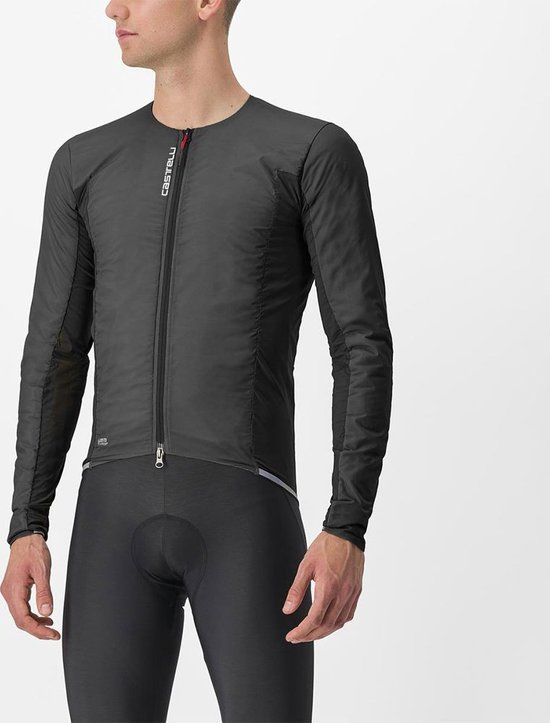 Castelli Fietsjack Heren Zwart - FLY JACK-SEY LIGHT BLACK - M - Winddicht - Ademend - Reflecterend