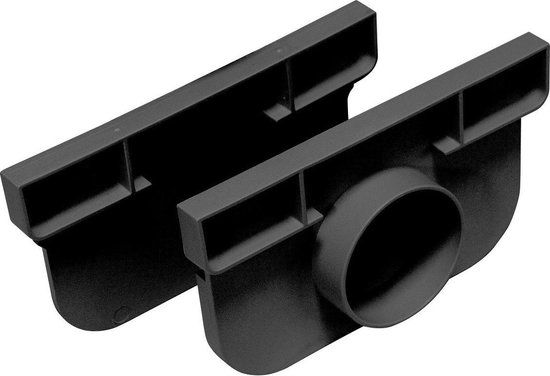 Gardenlux Topdrain set eindkappen met uitlaatmogelijk dia. 50 mm zwart
