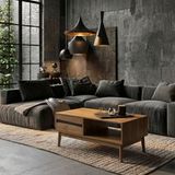 Home Deco Factory Table basse Forest marron et noir