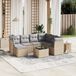 Maison Exclusive - Ensemble de meubles de jardin 8 pièces avec canapé et coussins, beige, en polyrotin