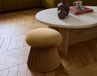 Best Mobilier 2309OC Pouf Velours Orange 39x39x42 cm