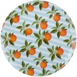 Ronde Bol Ronde, oranje serveerschaal van melamine
