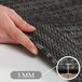 Giza tapis – Noir avec cadre – À poils courts et moderne – Pour intérieur et extérieur – 160x160 cm rond