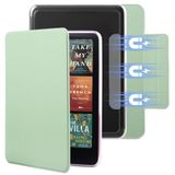 Afneembare Kindle Paperwhite 12e generatie 2025/2024 & Colorsoft, 7 inch shell cover cover lichtgewicht case met auto wake/slaap (matcha groen)