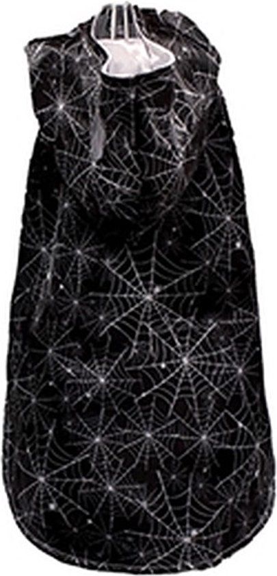 Croci Halloween Hondencape Tricky Ghost / Spook - 25 cm - Zwart/Wit - Maat M