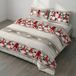 Literie, 100% Coton, pour lit deux personnes, dimensions 250x240 cm, couleur rouge
